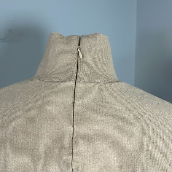 TUCKERNUCK Knit Kimberly Sweater Camel High Neckline Drop Shoulder Sz S NEW - Picture 7 of 13